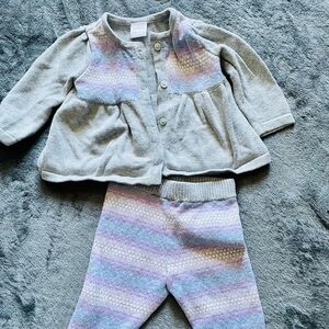 Gymboree matching knit set size 3-6M
